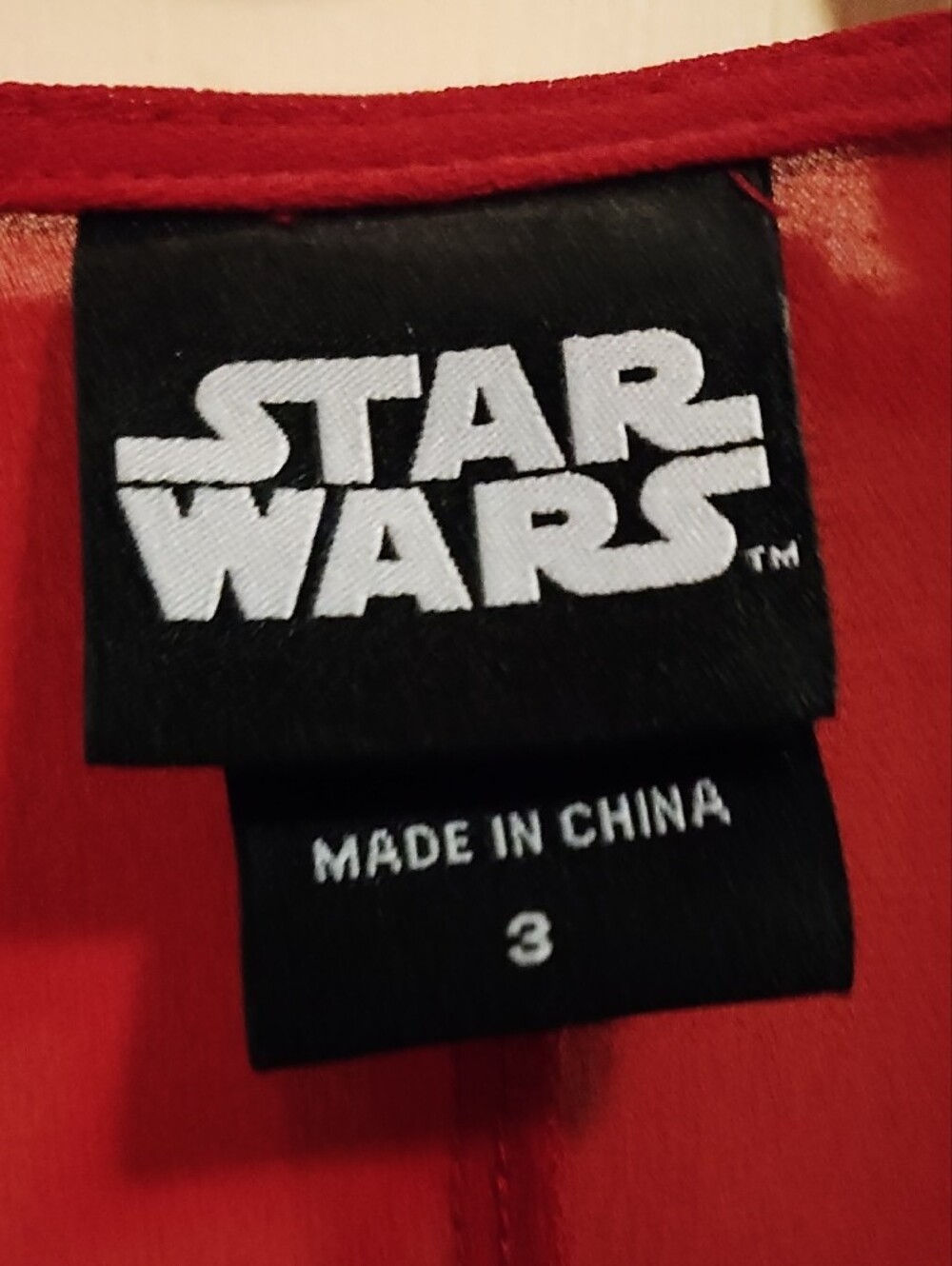 Torrid Star Wars Red Open-Front Women's Kimono/Cardigan with Gold Embroidery - Picture 2 of 5